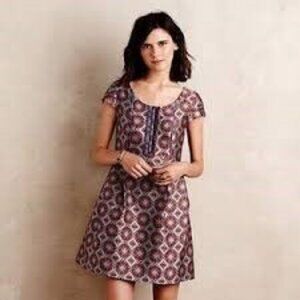 HD in Paris Purple and Pink Patterned Dress